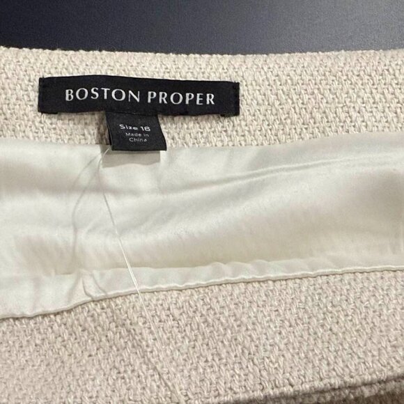 Boston Proper NWT Floral Embroidered Raffia Fringe Mini Skirt size 16 - Picture 5 of 16